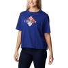 Columbia Womens North Cascades Relaxed Tee(Dark Sapphire/Centered Multi Gem)