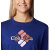 Columbia Womens North Cascades Relaxed Tee(Dark Sapphire/Centered Multi Gem)