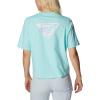Columbia Womens North Cascades Relaxed Tee(Gulf Stream/Aura Aurora Fish)