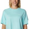 Columbia Womens North Cascades Relaxed Tee(Gulf Stream/Aura Aurora Fish)