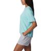 Columbia Womens North Cascades Relaxed Tee(Gulf Stream/Fish Friends Flag Graphic)