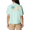 Columbia Womens North Cascades Relaxed Tee(Mint Cay  Tranq Teal Fish and Friends)