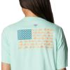 Columbia Womens North Cascades Relaxed Tee(Mint Cay  Tranq Teal Fish and Friends)