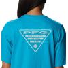 Columbia Womens North Cascades Relaxed Tee(Ocean Teal/Pfg Triangle Graphic)