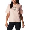 Columbia Womens North Cascades Relaxed Tee(Peach Blossom/Centered Gem Solarized)