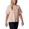 Columbia Womens North Cascades Relaxed Tee(Peach Blossom/Gem Mod Camo)