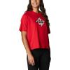 Columbia Womens North Cascades Relaxed Tee(Red Lily/Centered Gem Buffalo Plaid)