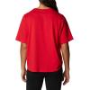 Columbia Womens North Cascades Relaxed Tee(Red Lily/Centered Gem Buffalo Plaid)