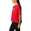 Columbia Womens North Cascades Relaxed Tee(Red Lily/Centered Gem Buffalo Plaid)