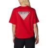 Columbia Womens North Cascades Relaxed Tee(Red Spark/Pfg Triangle Fill Ombre)