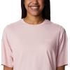 Columbia Womens North Cascades Relaxed Tee(Satin Pink/Pfg Triangle Graphic)