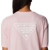 Columbia Womens North Cascades Relaxed Tee(Satin Pink/Pfg Triangle Graphic)