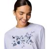 Columbia Womens North Cascades Relaxed Tee(Snowdrift/Floral Emblem)