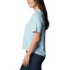 Columbia Womens North Cascades Relaxed Tee(Spring Blue/Framed Halftone Logo Grx)