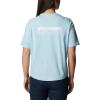 Columbia Womens North Cascades Relaxed Tee(Spring Blue/Framed Halftone Logo Grx)