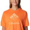Columbia Womens North Cascades Relaxed Tee(Sunset Orange/Csc Stacked Gradient Grx)