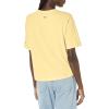 Columbia Womens North Cascades Relaxed Tee(Sweet Corn/Pfg Stacked Vert Logo)