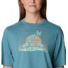 Columbia Womens North Cascades Relaxed Tee(Tranquil Teal Pfg Isle Rise)