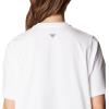 Columbia Womens North Cascades Relaxed Tee(White  Pool Pfg Script Isle)