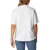 Columbia Womens North Cascades Relaxed Tee(White/Csc Stacked Gradient Graphic)