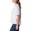 Columbia Womens North Cascades Relaxed Tee(White/Csc Stacked Gradient Graphic)