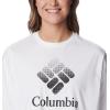 Columbia Womens North Cascades Relaxed Tee(White/Csc Stacked Gradient Graphic)