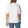 Columbia Womens North Cascades Relaxed Tee(White/Framed Halftone Logo Graphic)