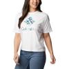 Columbia Womens North Cascades Relaxed Tee(White/Gem Wisterian)