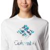 Columbia Womens North Cascades Relaxed Tee(White/Gem Wisterian)