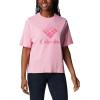Columbia Womens North Cascades Relaxed Tee(Wild Rose/Csc Stacked Gradient Graphic)