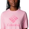 Columbia Womens North Cascades Relaxed Tee(Wild Rose/Csc Stacked Gradient Graphic)