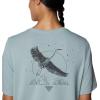 Columbia Womens PFG Uncharted Graphic Tee(Crushed Blue/Pfg W Storm Bird)