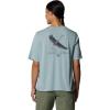 Columbia Womens PFG Uncharted Graphic Tee(Crushed Blue/Pfg W Storm Bird)