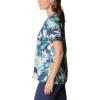 Columbia Women’s Standard Fork Stream Short Sleeve Tee(Bright Aqua/Wisterian)