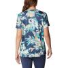 Columbia Women’s Standard Fork Stream Short Sleeve Tee(Bright Aqua/Wisterian)