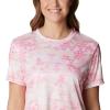 Columbia Women’s Standard Fork Stream Short Sleeve Tee(Peach Blossom/Distant Peaks)