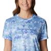 Columbia Women’s Standard Fork Stream Short Sleeve Tee(Purple Lotus/Distant Peaks)