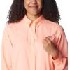 Columbia Womens Tamiami Long Sleeve Tunic(Tiki Pink)