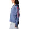 Columbia Women’s Tidal Tee Hoodie(Bluestone/Red Spark Logo)