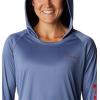 Columbia Women’s Tidal Tee Hoodie(Bluestone/Red Spark Logo)