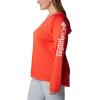 Columbia Women’s Tidal Tee Hoodie(Bright Poppy/White Logo)