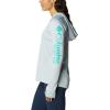 Columbia Women’s Tidal Tee Hoodie(Cirrus Grey/Electric Turquoise Logo)