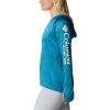 Columbia Women’s Tidal Tee Hoodie(Deep Marine/Light Lime Logo)