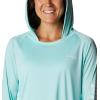 Columbia Women’s Tidal Tee Hoodie(Gulf Stream/White Logo)