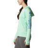 Columbia Women’s Tidal Tee Hoodie(Kelp/Stormy Blue Logo)