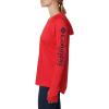 Columbia Women’s Tidal Tee Hoodie(Red Lily/Collegiate Navy Logo)