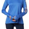 Columbia Women’s Tidal Tee Hoodie(Stormy Blue/Light Coral Logo)
