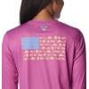 Columbia Womens Tidal Tee™ PFG Fish Flag LsTidal Tee PFG Fish Flag Long Sleeve(Bright Lavender/Fish and Friends Flag)
