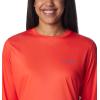 Columbia Womens Tidal Tee™ PFG Fish Flag LsTidal Tee PFG Fish Flag Long Sleeve(Bright Poppy/Fish and Friends Flag)