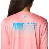 Columbia Womens Tidal Tee™ PFG Fish Flag LsTidal Tee PFG Fish Flag Long Sleeve(Coral Glow/Fish and Friends Ombre)